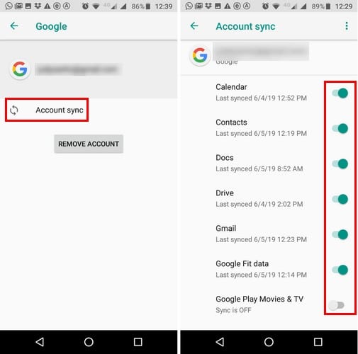 sinhronizirajte svoje podatke sa svojim google računom.