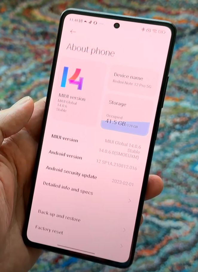 xiaomi redmi note 12 pro softver